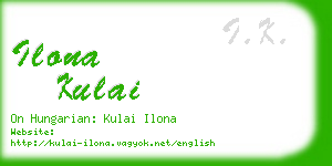 ilona kulai business card